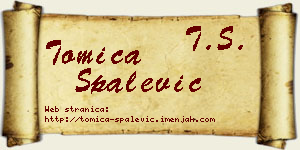 Tomica Spalević vizit kartica